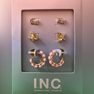 NWB I.N.C. Three Pairs Of Earrings In Box